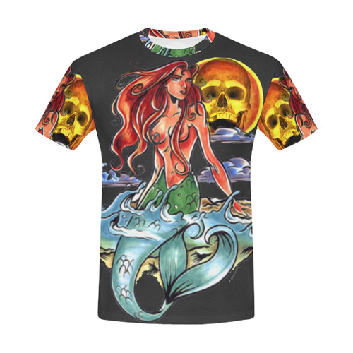 Mermaid mens t shirt All Over Print T-Shirt for Men (USA Size) (Model T40)