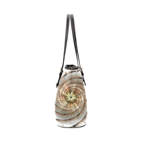 Spiral Eye 3D - Jera Nour Leather Tote Bag/Small (Model 1640)