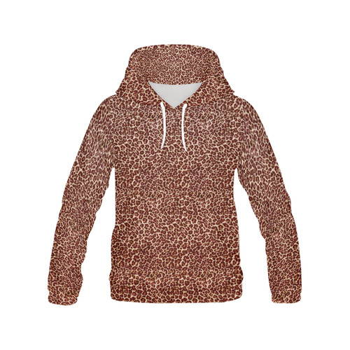 Leopard All Over Print Hoodie for Men (USA Size) (Model H13)