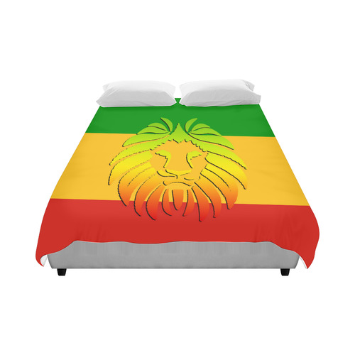 Rastafari Lion Flag green yellow red Duvet Cover 86"x70" ( All-over-print)