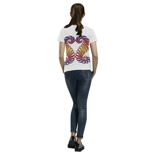 Fern Centipede All Over Print T-Shirt for Women (USA Size) (Model T40)