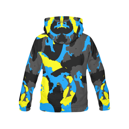 black yellow gray and blue All Over Print Hoodie for Men (USA Size) (Model H13)