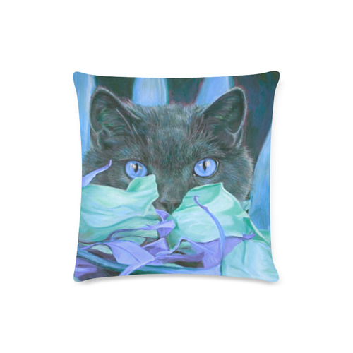 The Blue Custom Zippered Pillow Case 16"x16"(Twin Sides)