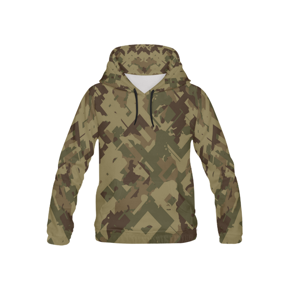 Camouflage Chaos All Over Print Hoodie for Kid (USA Size) (Model H13)