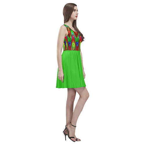 2D Wave #1B - Jera Nour Thea Sleeveless Skater Dress(Model D19)