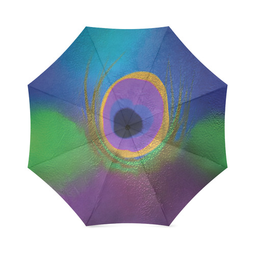 Peacock abstract 1 Umbrella Foldable Umbrella (Model U01)