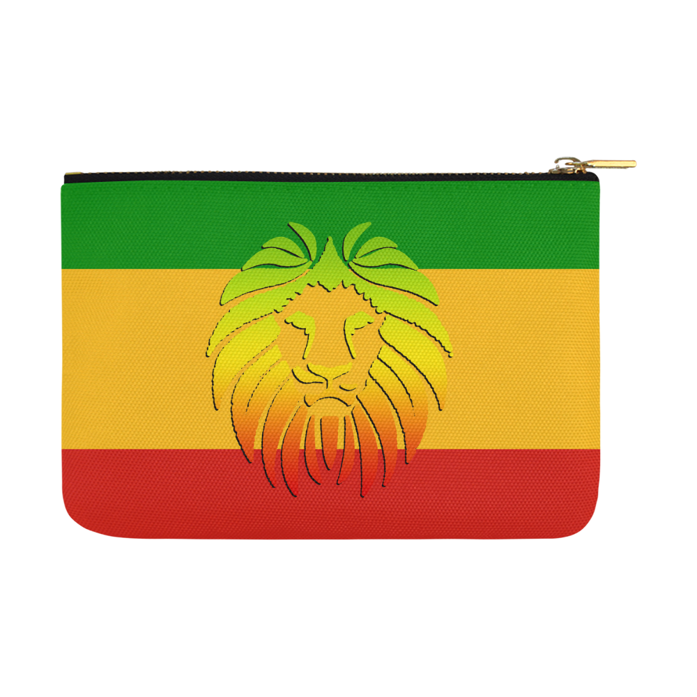 Rastafari Lion Flag green yellow red Carry-All Pouch 12.5''x8.5''