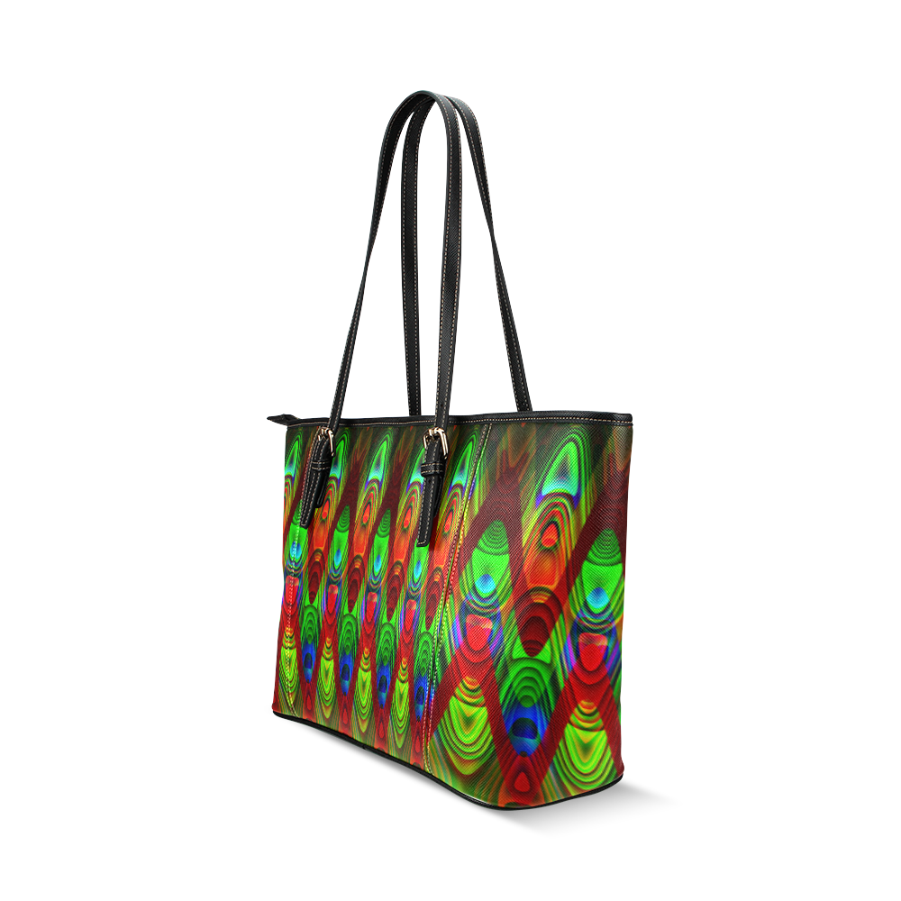 2D Wave #1B - Jera Nour Leather Tote Bag/Small (Model 1640)