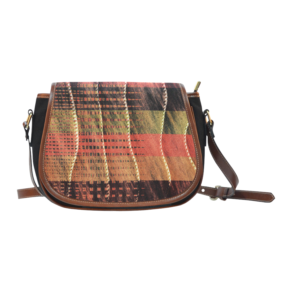 Batik Maharani #6 Vertical - Jera Nour Saddle Bag/Small (Model 1649)(Flap Customization)