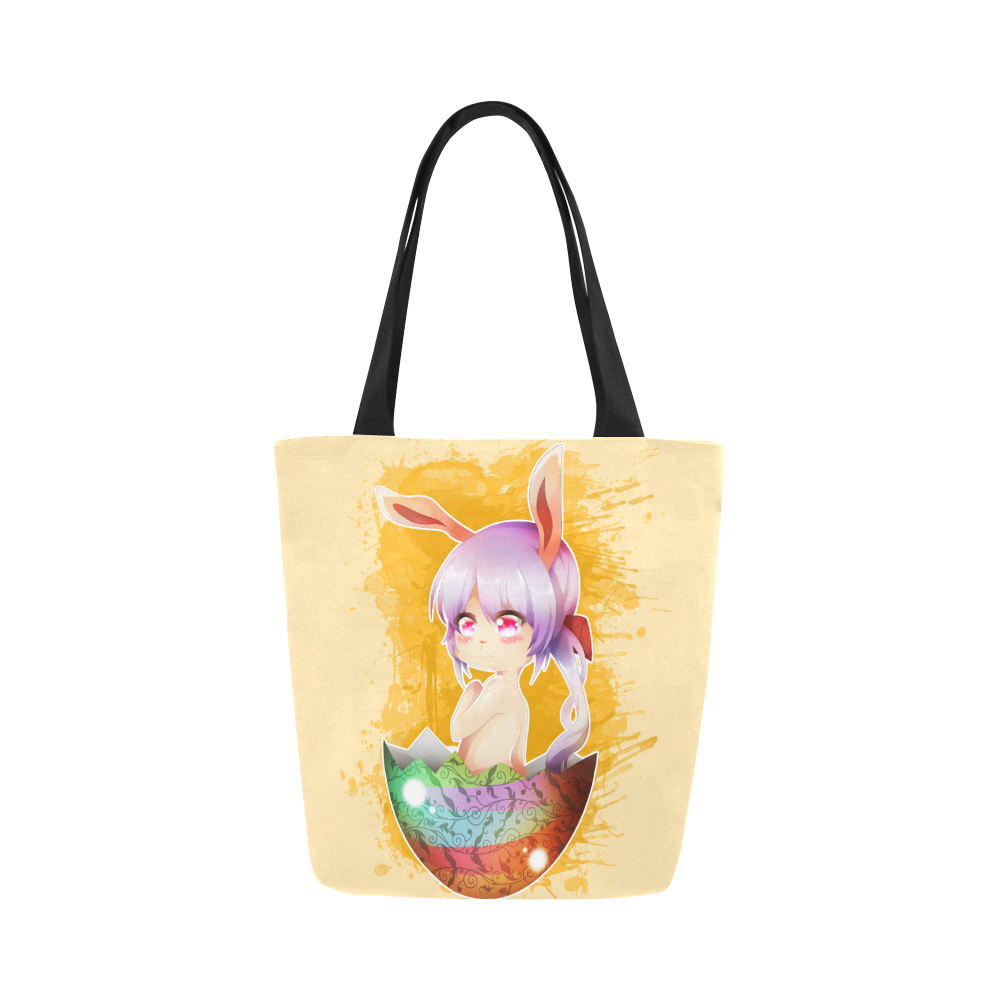 Easter Bunny Girl Canvas Tote Bag (Model 1657)