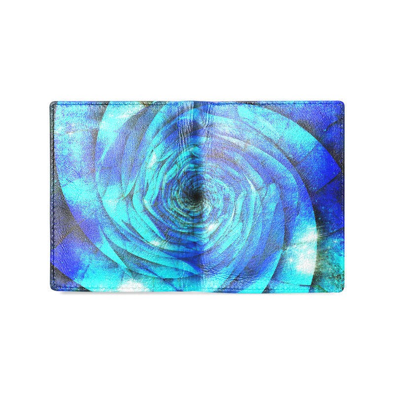 Galaxy Wormhole Spiral 3D - Jera Nour Men's Leather Wallet (Model 1612)