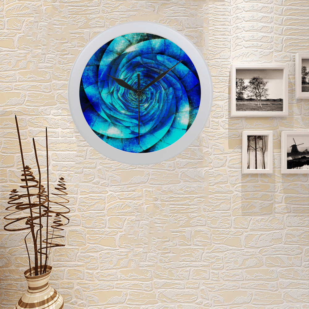 Galaxy Wormhole Spiral 3D - Jera Nour Circular Plastic Wall clock
