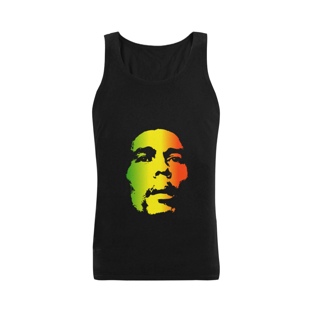 King Of Reggae Bob Marley Men's Shoulder-Free Tank Top (Model T33)