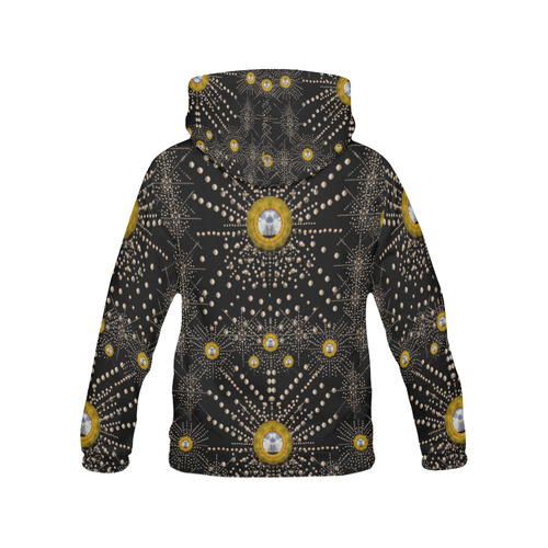 Lace of pearls in the earth galaxy All Over Print Hoodie for Women (USA Size) (Model H13)
