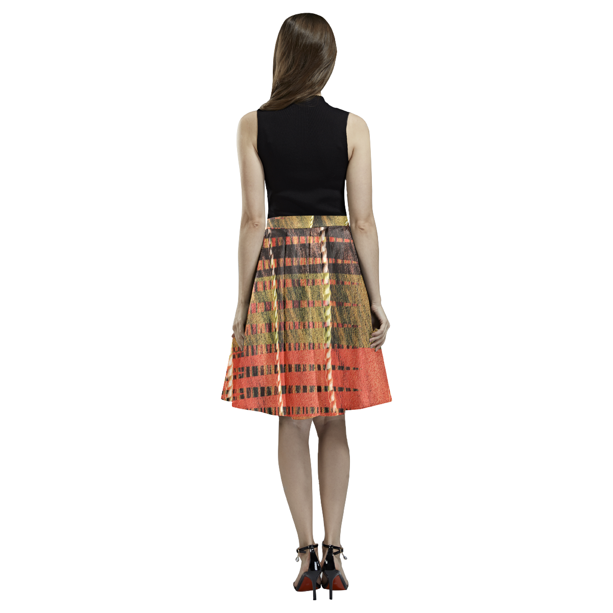 Batik Maharani #6 Vertical - Jera Nour Melete Pleated Midi Skirt (Model D15)