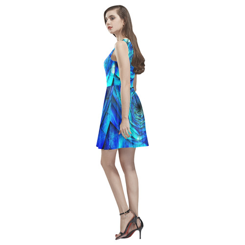 Galaxy Wormhole Spiral 3D - Jera Nour Thea Sleeveless Skater Dress(Model D19)