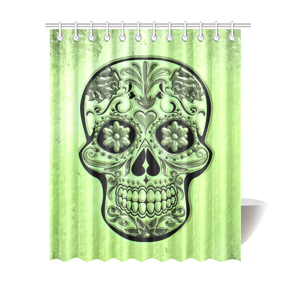 Skull20170483_by_JAMColors Shower Curtain 69"x84"