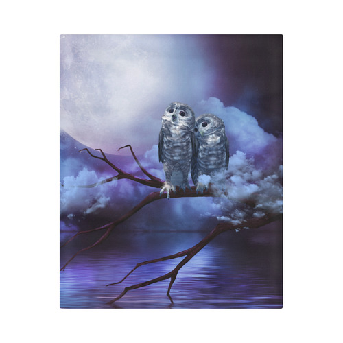 Cute couple owls Duvet Cover 86"x70" ( All-over-print)