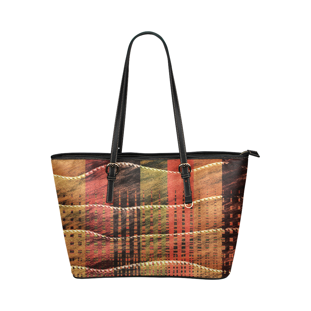 Batik Maharani #6 - Jera Nour Leather Tote Bag/Small (Model 1651)