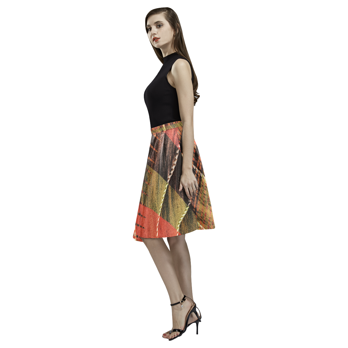 Batik Maharani #6 Vertical - Jera Nour Melete Pleated Midi Skirt (Model D15)