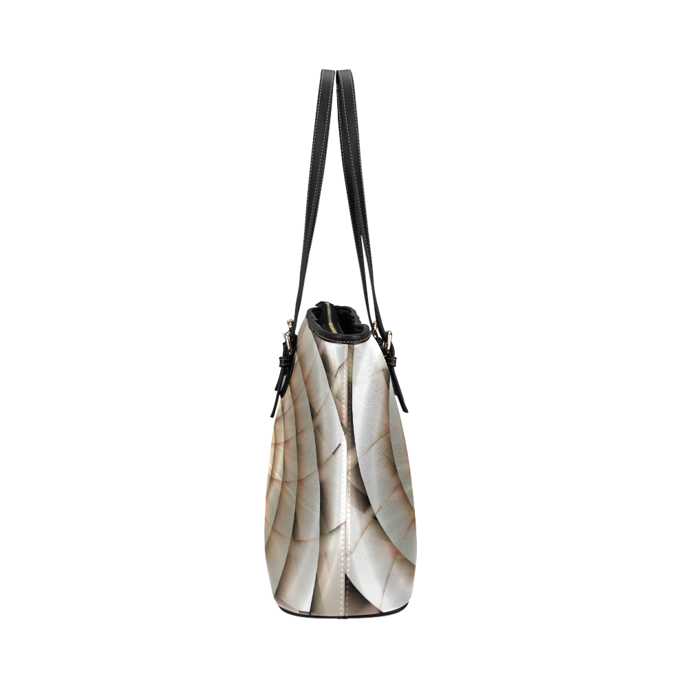 Spiral Eye 3D - Jera Nour Leather Tote Bag/Large (Model 1651)