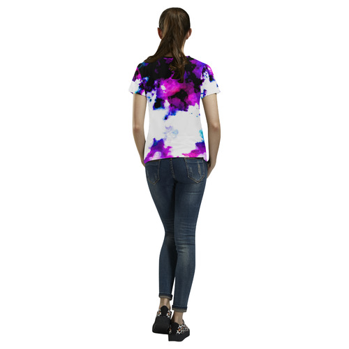 watercolor 22 All Over Print T-Shirt for Women (USA Size) (Model T40)