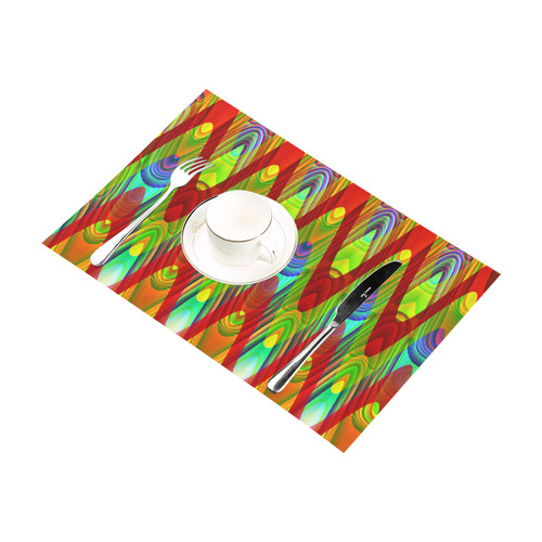 2D Wave #1A - Jera Nour Placemat 12’’ x 18’’ (Set of 4)