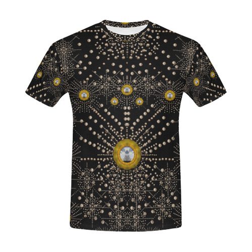 Lace of pearls in the earth galaxy All Over Print T-Shirt for Men (USA Size) (Model T40)