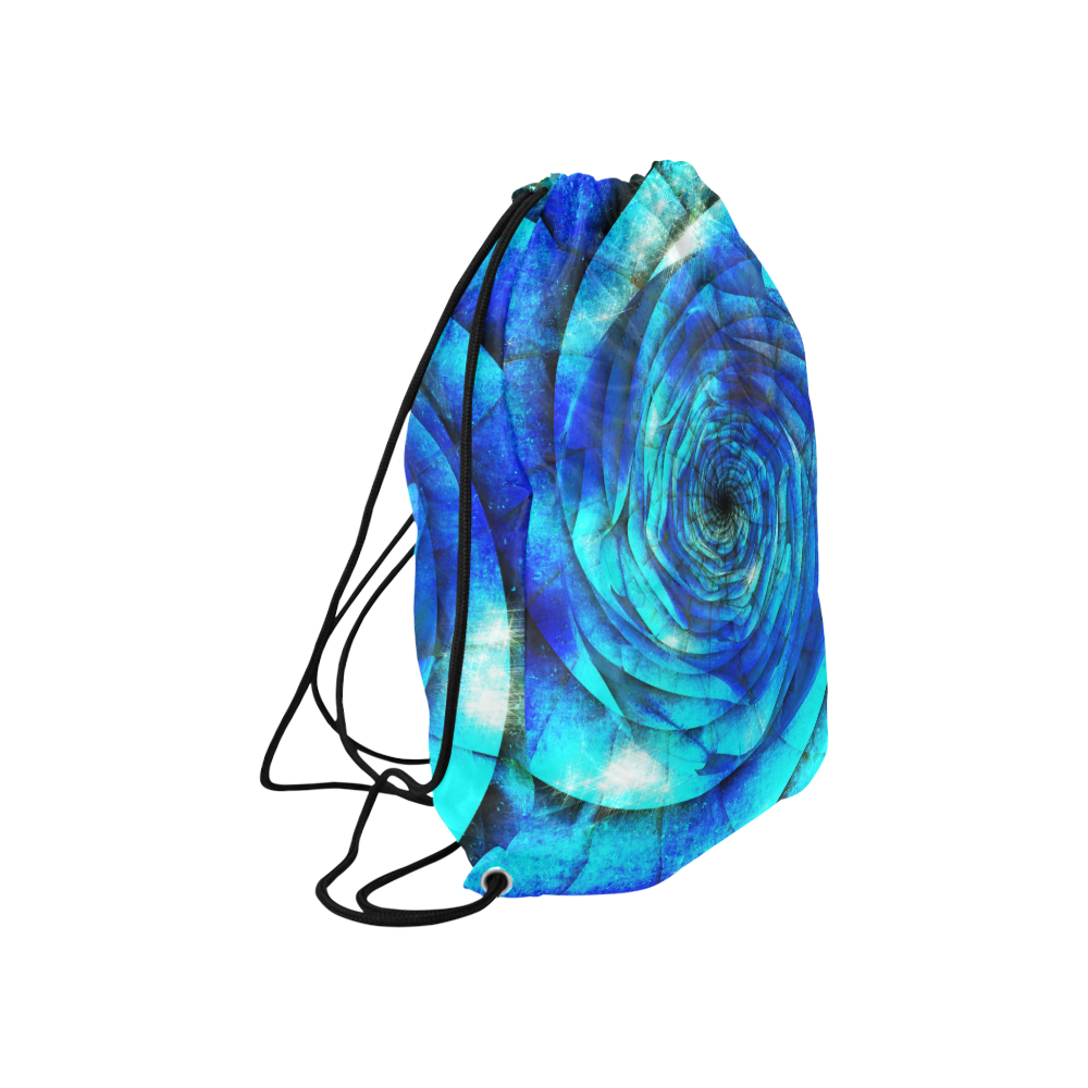 Galaxy Wormhole Spiral 3D - Jera Nour Large Drawstring Bag Model 1604 (Twin Sides)  16.5"(W) * 19.3"(H)