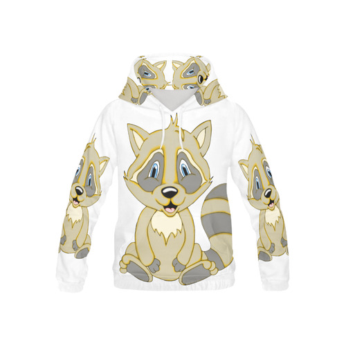 Rocky Raccoon All Over Print Hoodie for Kid (USA Size) (Model H13)