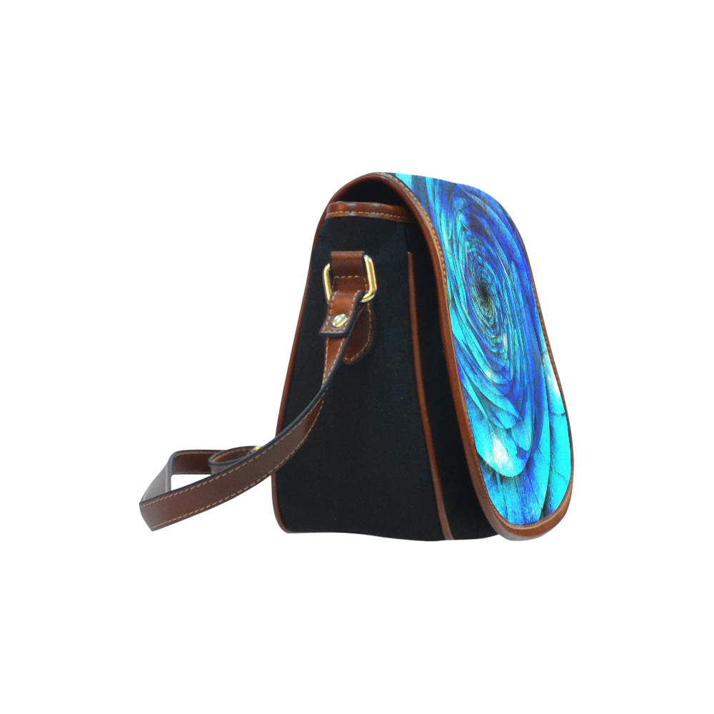 Galaxy Wormhole Spiral 3D - Jera Nour Saddle Bag/Small (Model 1649)(Flap Customization)