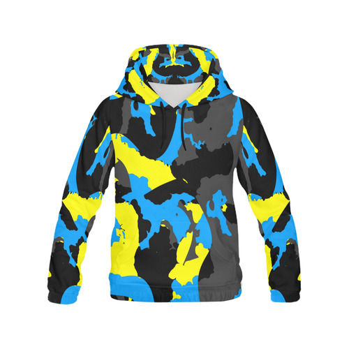 black yellow gray and blue All Over Print Hoodie for Men (USA Size) (Model H13)