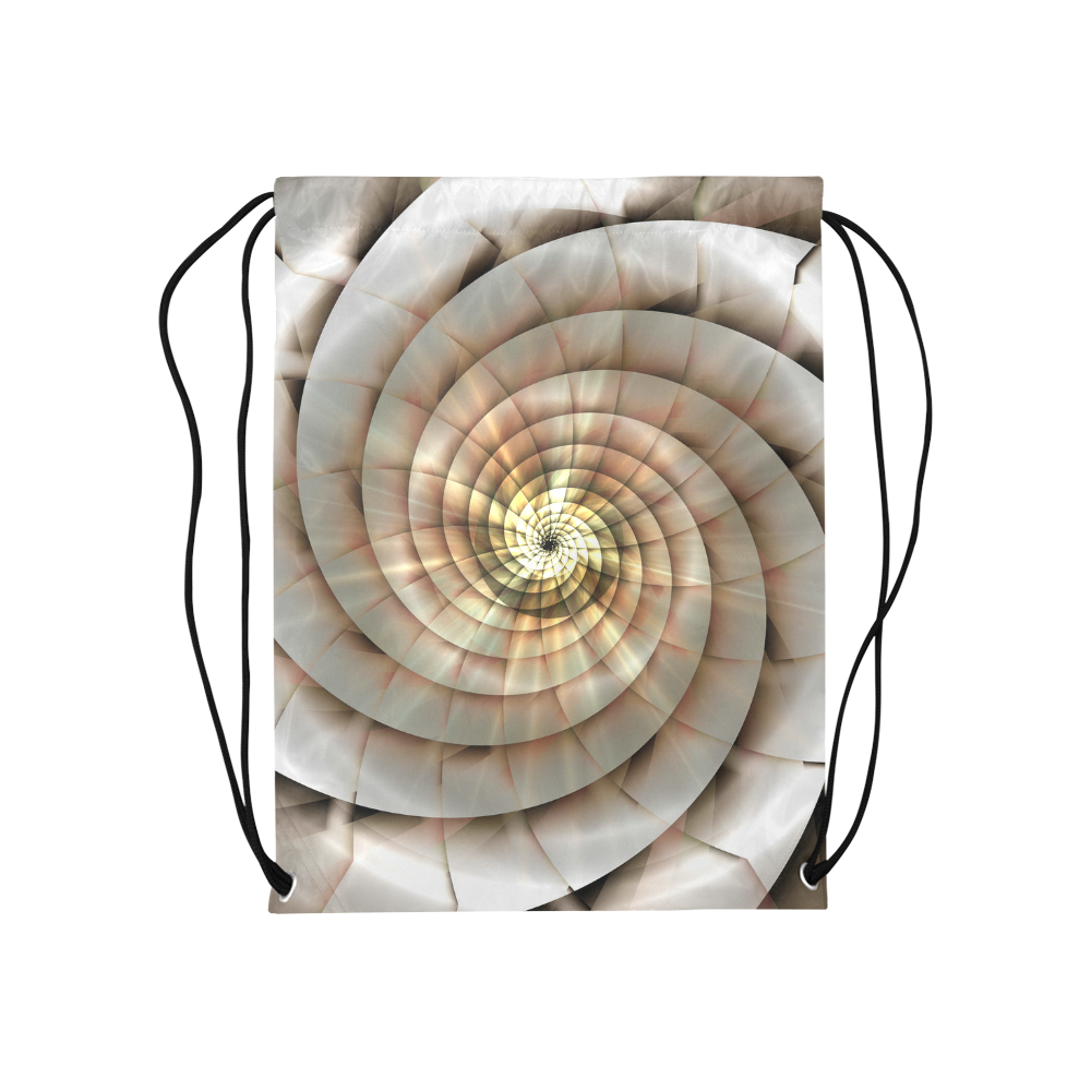 Spiral Eye 3D - Jera Nour Medium Drawstring Bag Model 1604 (Twin Sides) 13.8"(W) * 18.1"(H)