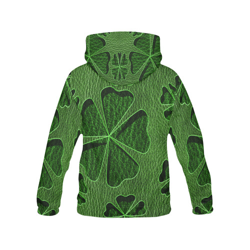 Leather-Look Irish Cloverball All Over Print Hoodie for Men (USA Size) (Model H13)