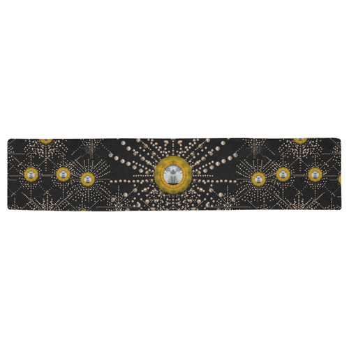 Lace of pearls in the earth galaxy Table Runner 16x72 inch