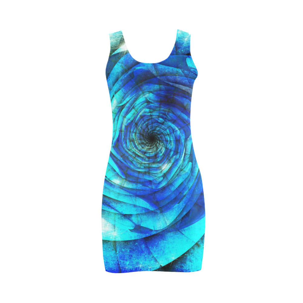 Galaxy Wormhole Spiral 3D - Jera Nour Medea Vest Dress (Model D06)