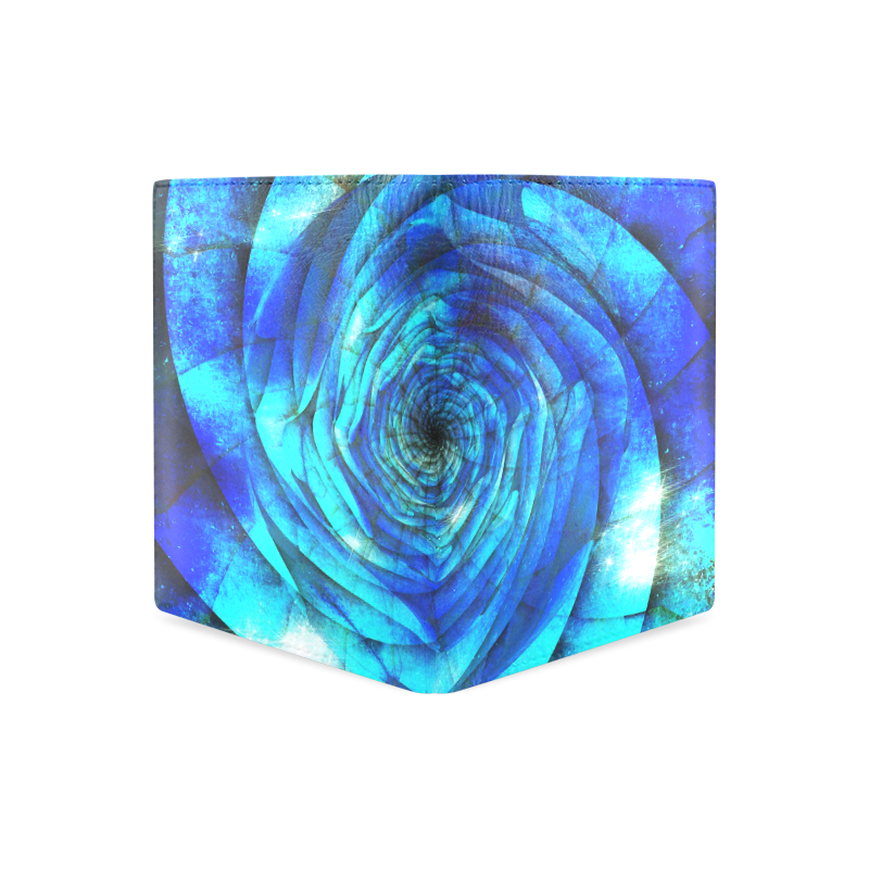 Galaxy Wormhole Spiral 3D - Jera Nour Men's Leather Wallet (Model 1612)