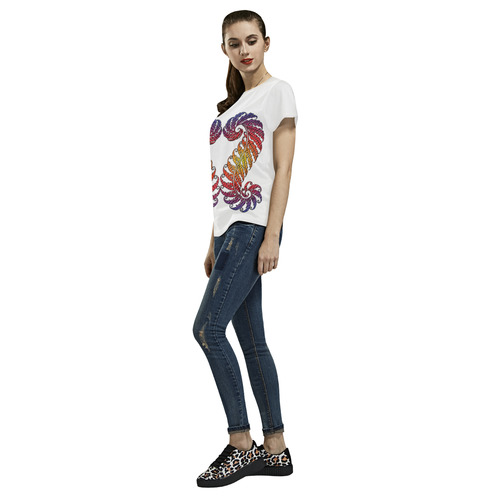 Fern Centipede All Over Print T-Shirt for Women (USA Size) (Model T40)