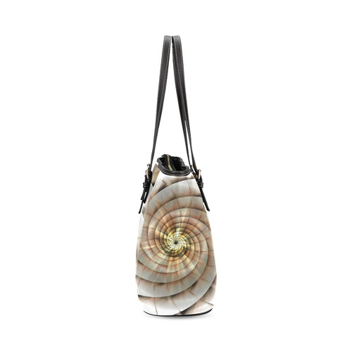 Spiral Eye 3D - Jera Nour Leather Tote Bag/Small (Model 1640)
