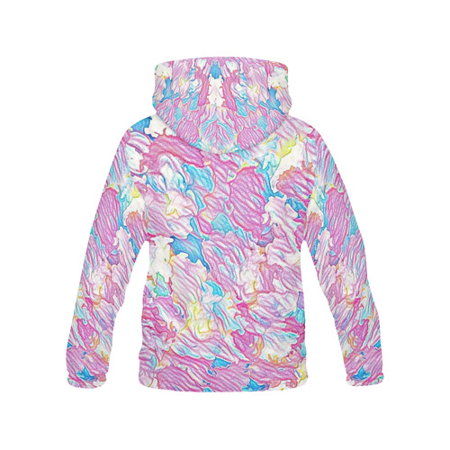 Flower Colors Abtract All Over Print Hoodie for Women (USA Size) (Model H13)