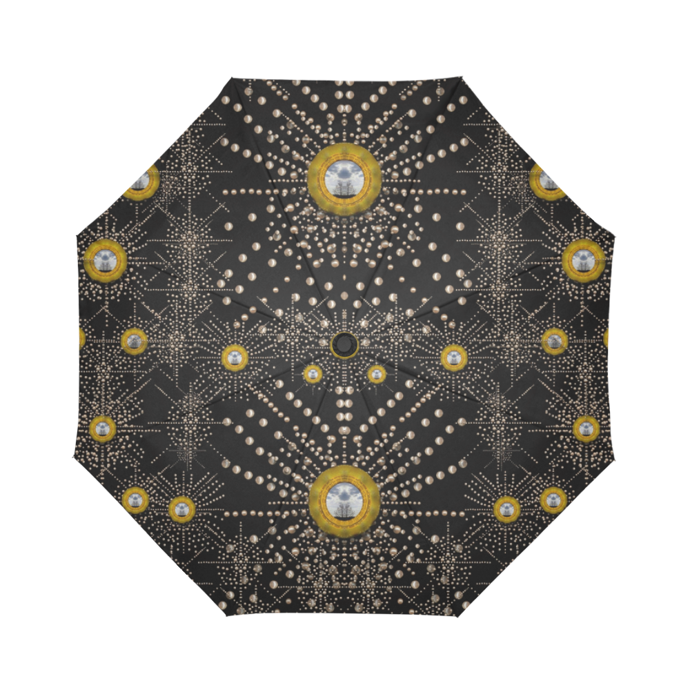 Lace of pearls in the earth galaxy Auto-Foldable Umbrella (Model U04)