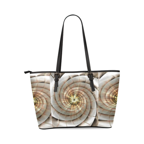 Spiral Eye 3D - Jera Nour Leather Tote Bag/Small (Model 1640)