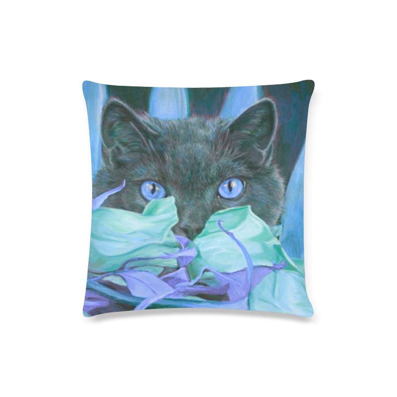The Blue Custom Zippered Pillow Case 16"x16"(Twin Sides)