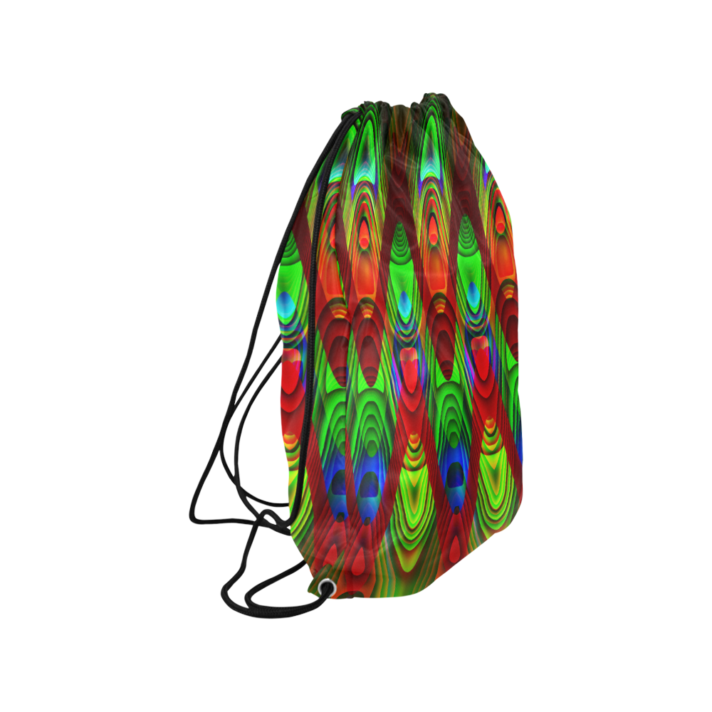 2D Wave #1B - Jera Nour Medium Drawstring Bag Model 1604 (Twin Sides) 13.8"(W) * 18.1"(H)