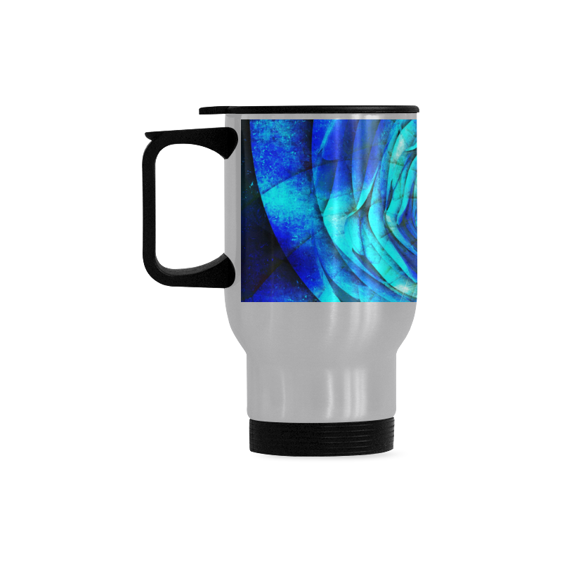 Galaxy Wormhole Spiral 3D - Jera Nour Travel Mug (Silver) (14 Oz)