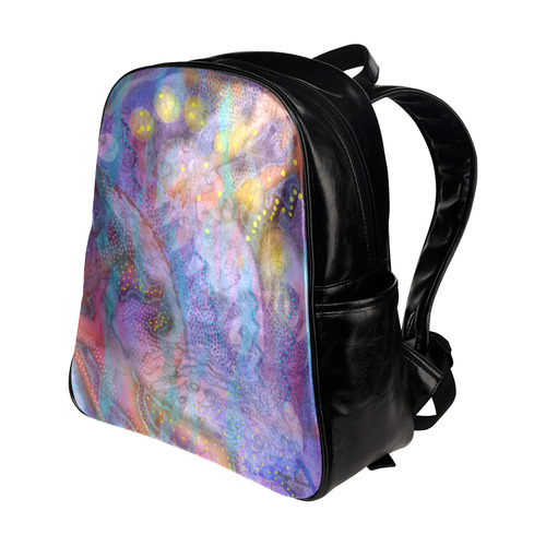 Listening to Brian Eno Music. Painted on the Magic Island of Gotland. Multi-Pockets Backpack (Model 1636)