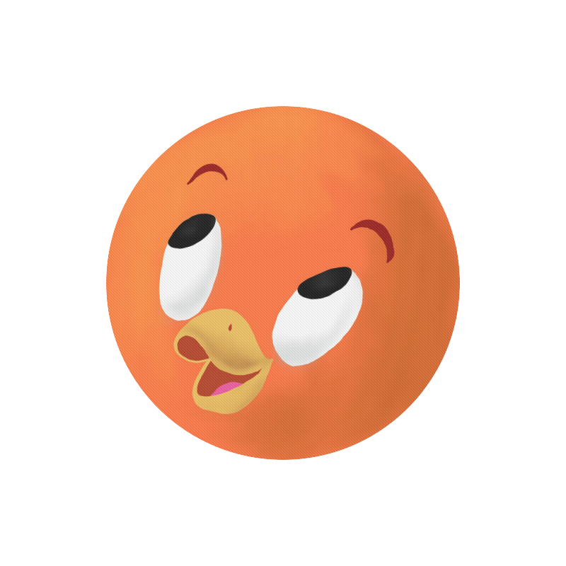 orange bird Round Mousepad