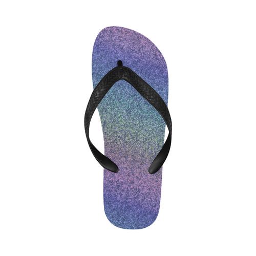 Rainbow Blues Gradient Flip Flops for Men/Women (Model 040)