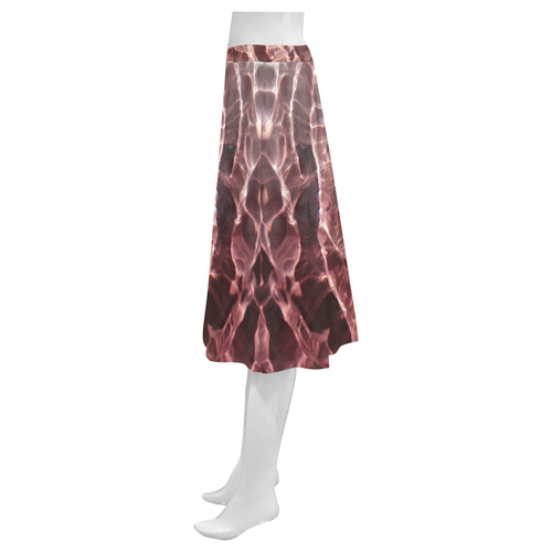 Dark Pink Ray of Light Mnemosyne Women's Crepe Skirt (Model D16)