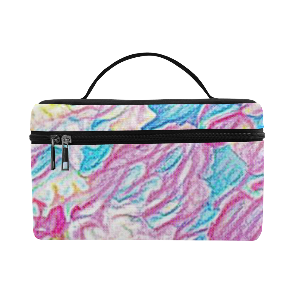 Flower Colors Abtract Cosmetic Bag/Large (Model 1658)